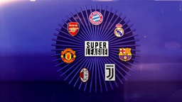 Ein Kreis mit sieben Vereinslogos symbolisiert die "Super League" © NDR 