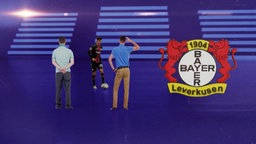 Kai Havertz und das Wappen von Bayer Leverkusen  